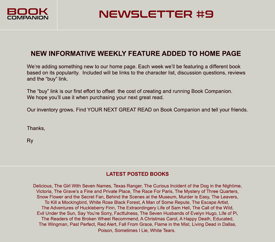 search company newsletters